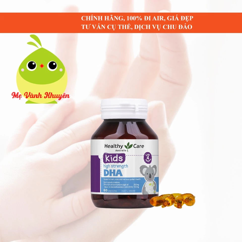 Healthy Care Kids High Strength DHA tablets for children, Australia (60 tablets)