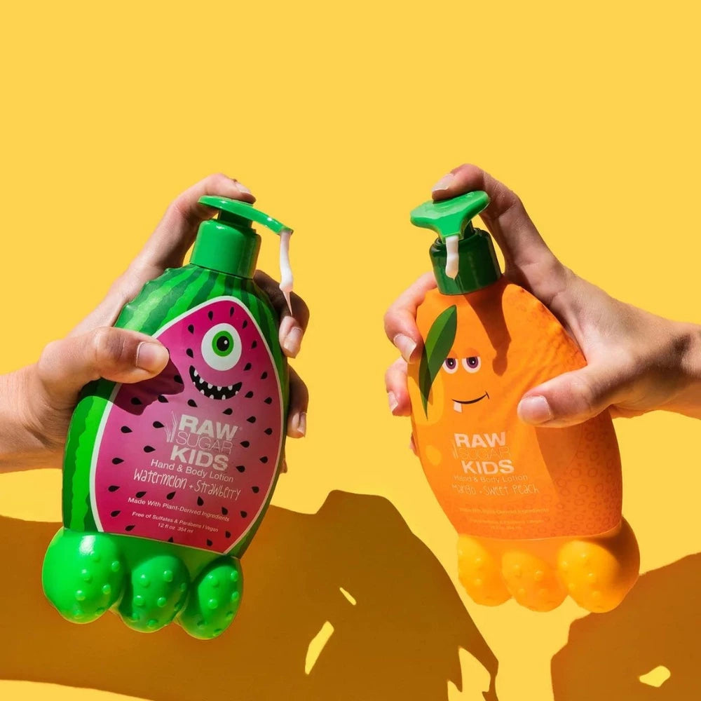 Raw Sugar Kids Foaming Soap and Imported Shampoo and Conditioner