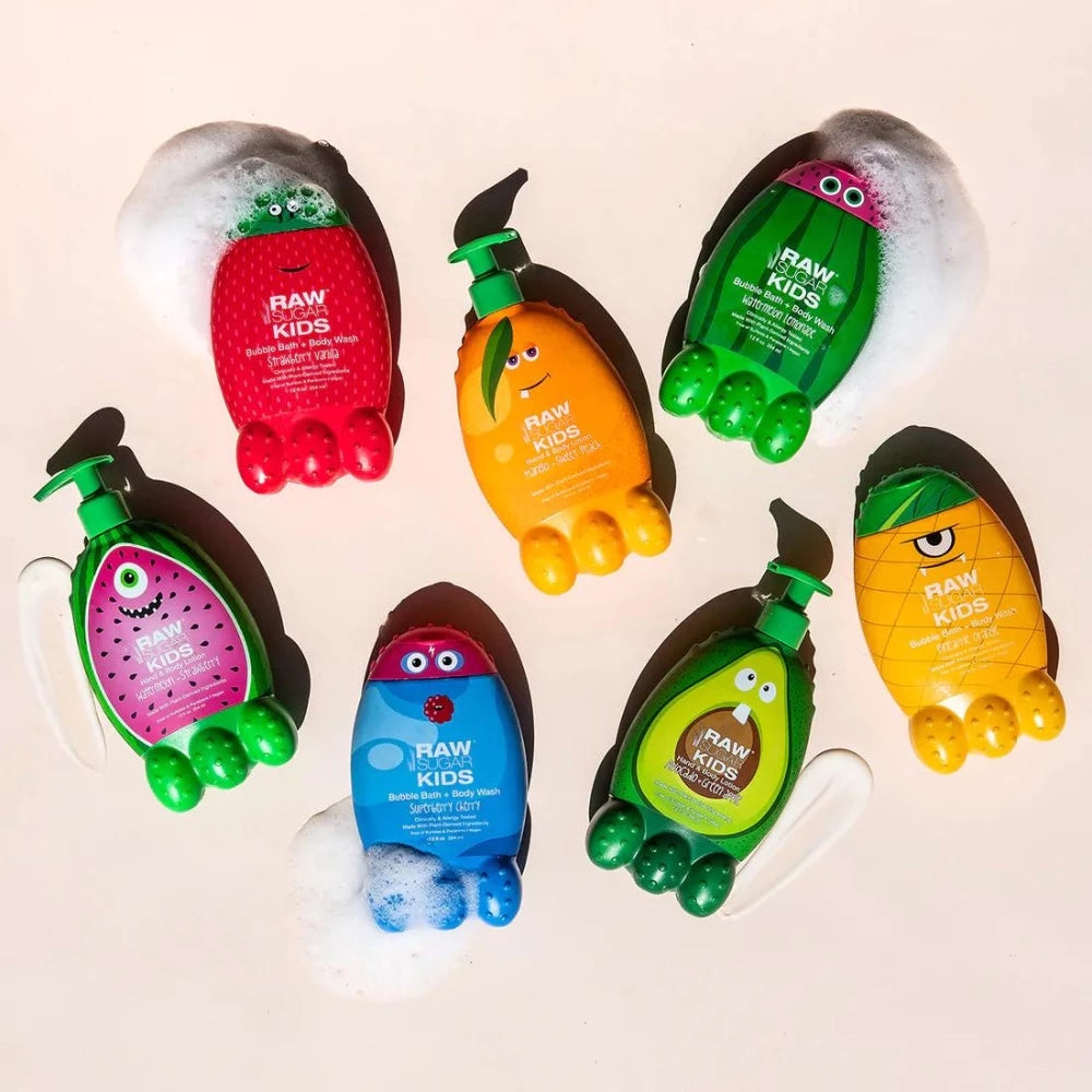 Raw Sugar Kids Foaming Soap and Imported Shampoo and Conditioner