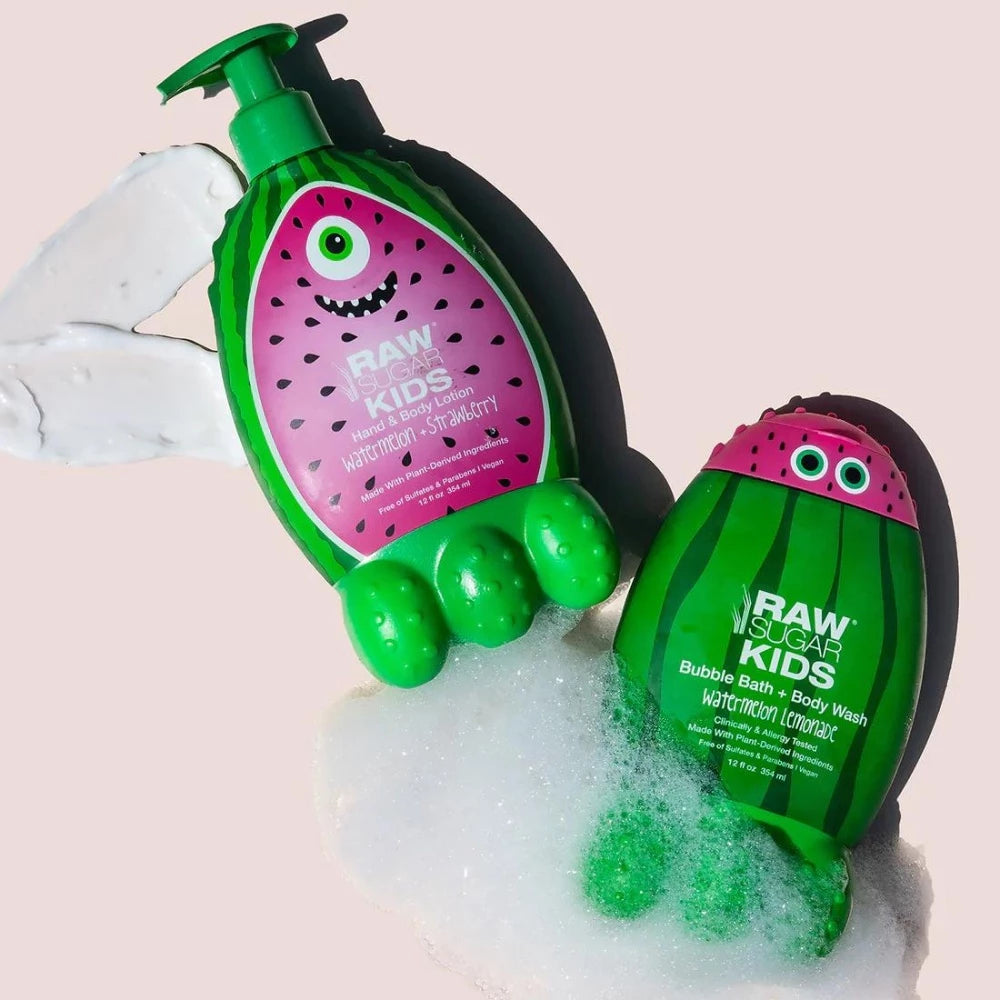 Raw Sugar Kids Foaming Soap and Imported Shampoo and Conditioner