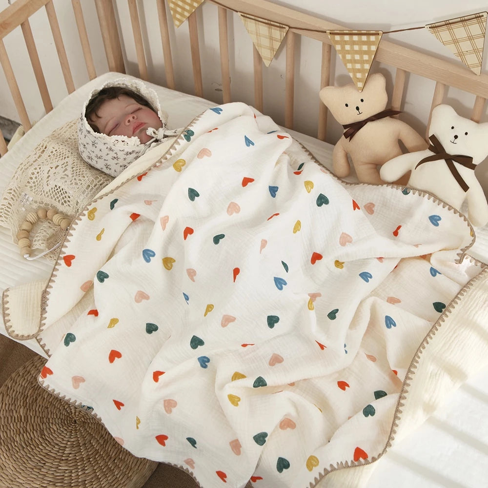 Children 4-layer gauze cover blanket baby air conditioning blanket nap blanket