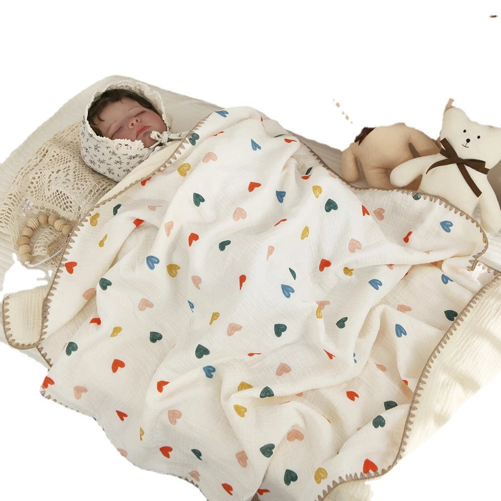 Children 4-layer gauze cover blanket baby air conditioning blanket nap blanket