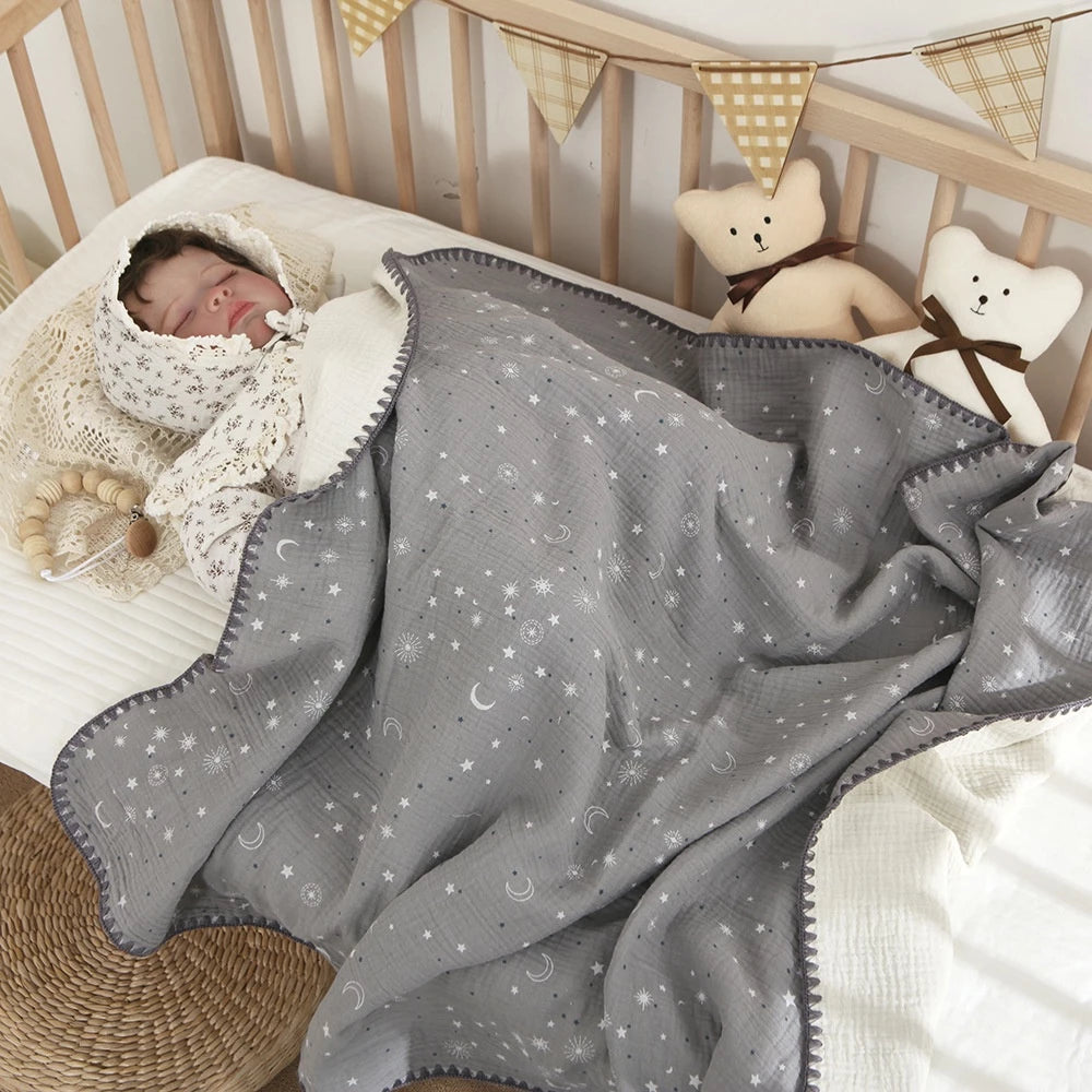 Children 4-layer gauze cover blanket baby air conditioning blanket nap blanket