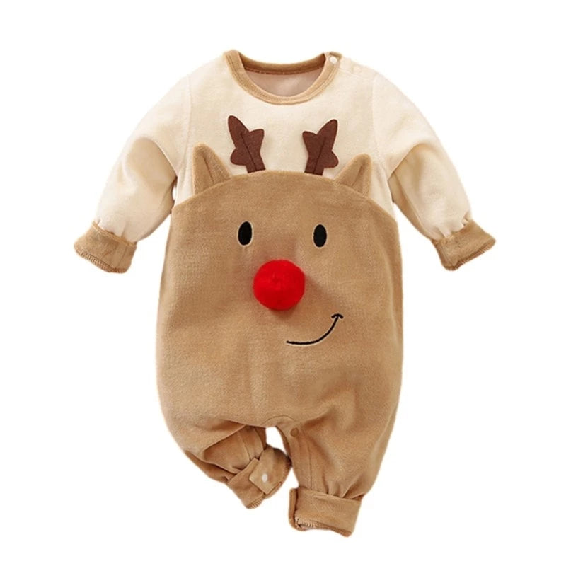 Baby Long Sleeve Jumpsuit Winter Autumn Infant Jumpsuit Christmas Holiday Outfits