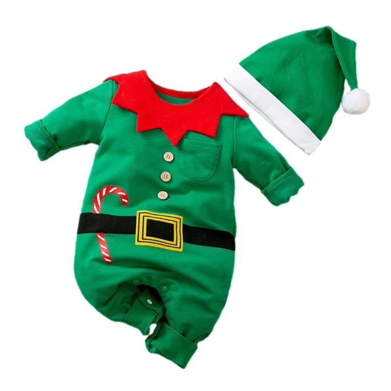 Baby Long Sleeve Jumpsuit Winter Autumn Infant Jumpsuit Christmas Holiday Outfits
