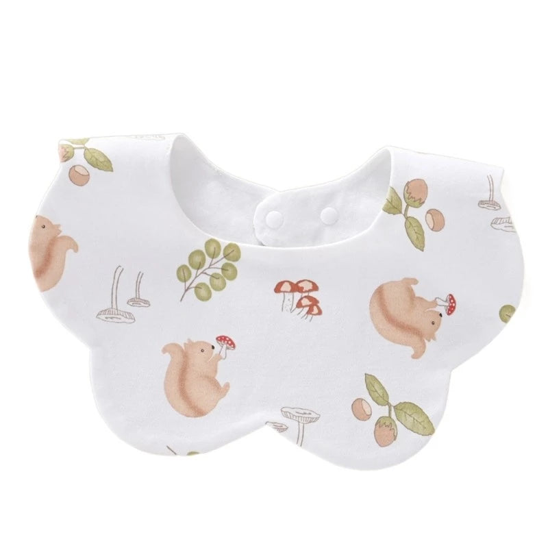 Baby Bib with Lovely Patterns for Newborns, Two-Layer Bib