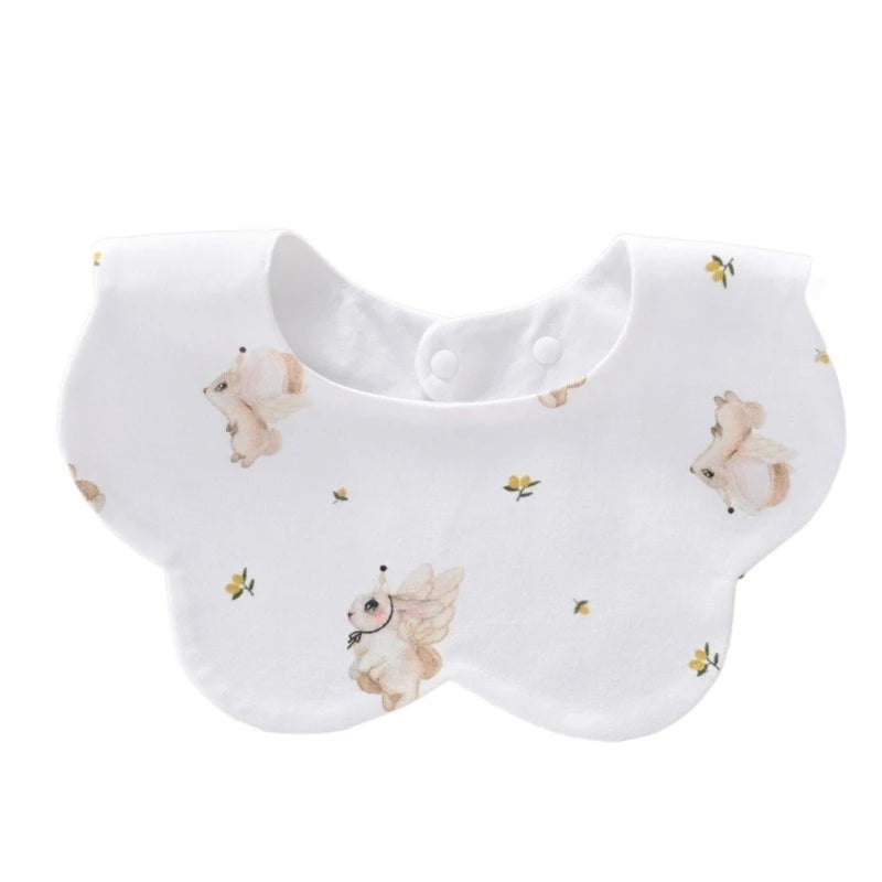 Baby Bib with Lovely Patterns for Newborns, Two-Layer Bib