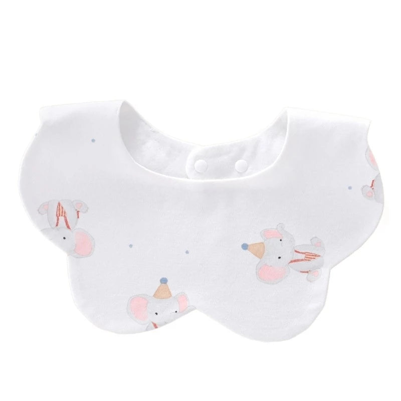 Baby Bib with Lovely Patterns for Newborns, Two-Layer Bib