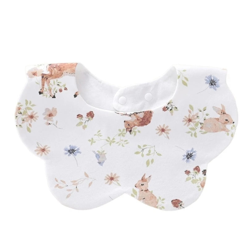 Baby Bib with Lovely Patterns for Newborns, Two-Layer Bib