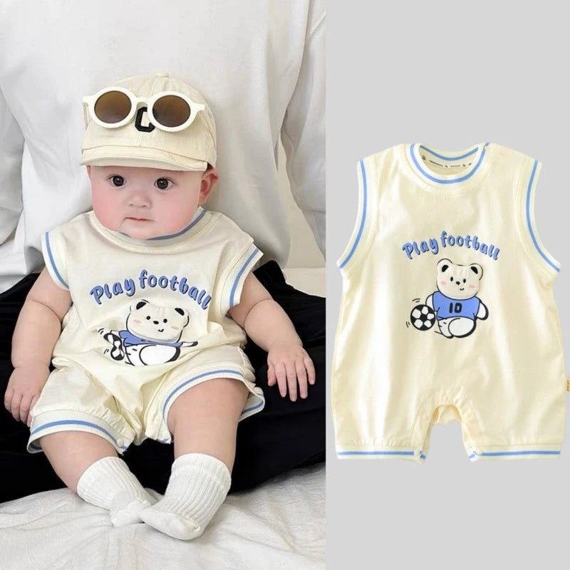 Summer Sleeveless Bodysuit Baby Boy Girl Cartoon Fashion Romper