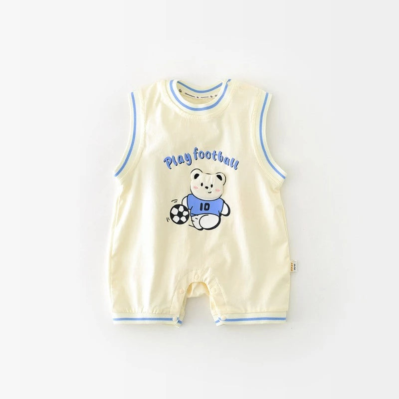 Summer Sleeveless Bodysuit Baby Boy Girl Cartoon Fashion Romper