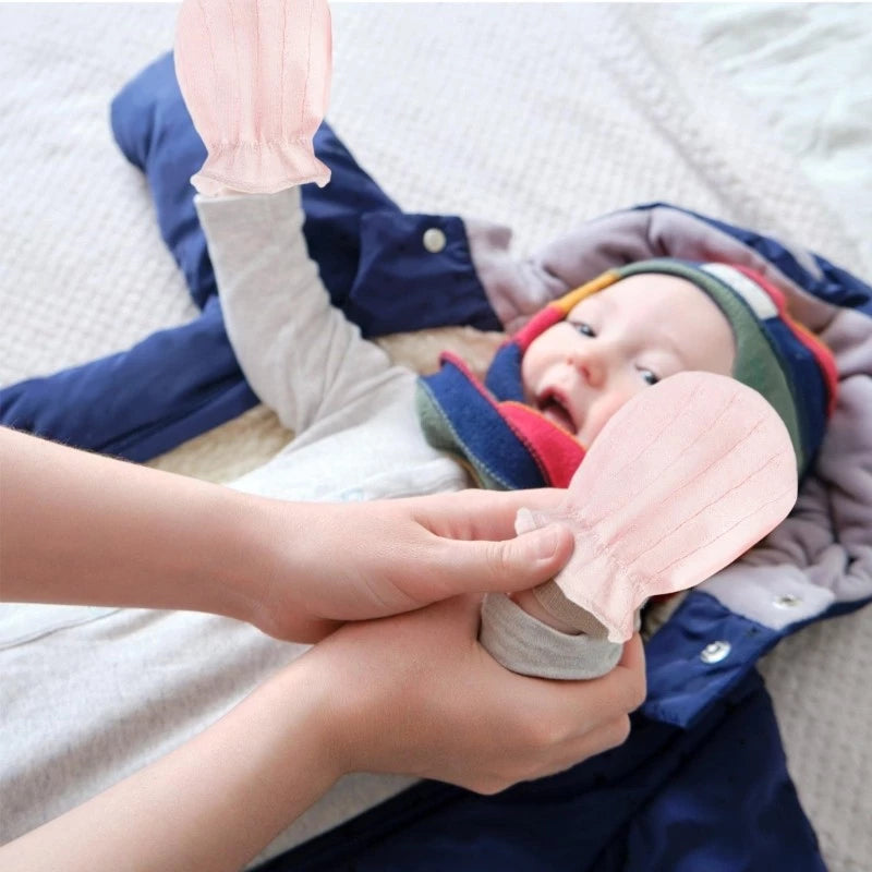 Anti-Scratch Gloves for Newborns Lightweight and Stretchy Cotton Gloves