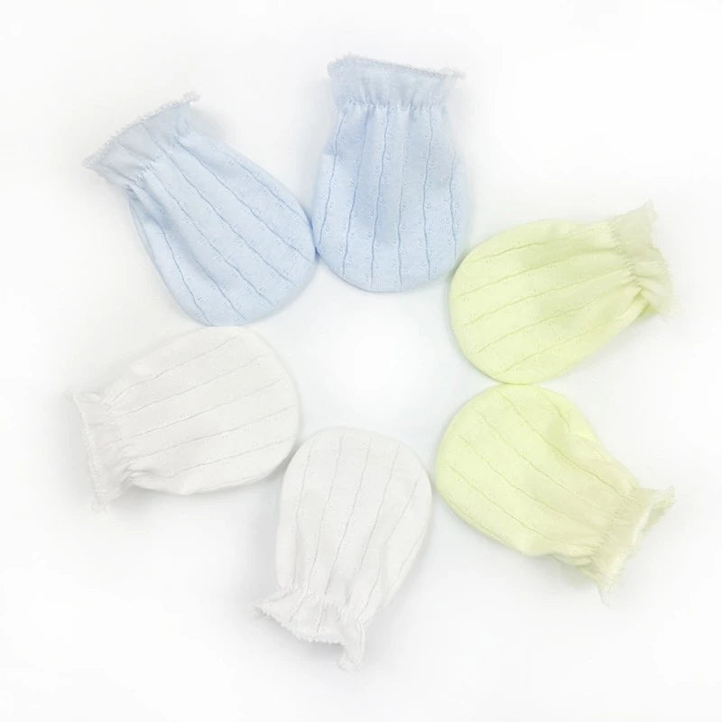 Anti-Scratch Gloves for Newborns Lightweight and Stretchy Cotton Gloves