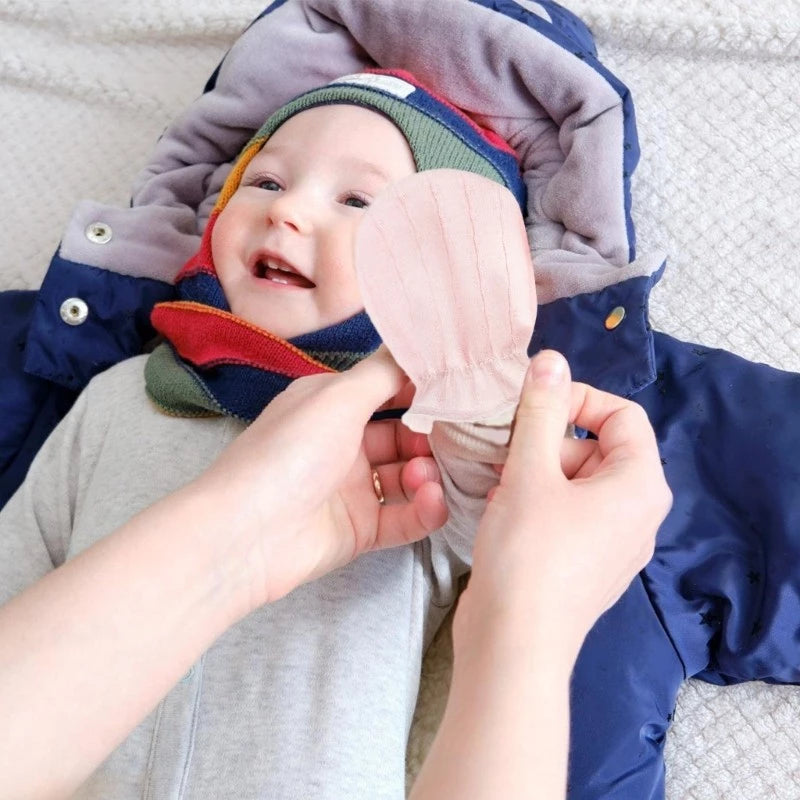 Anti-Scratch Gloves for Newborns Lightweight and Stretchy Cotton Gloves