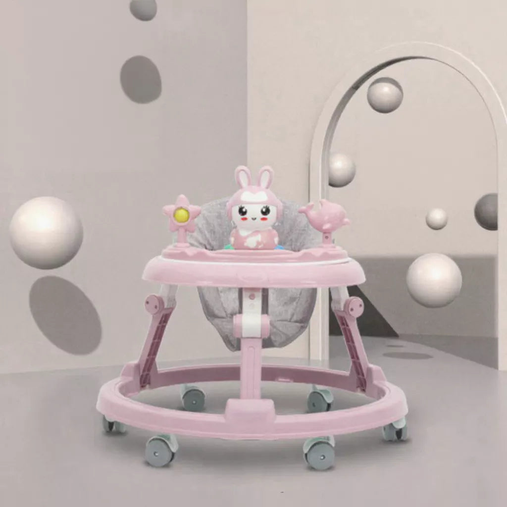 3-in-1 Round Baby Walker, 360 Degree Rotating, Safe and Convenient