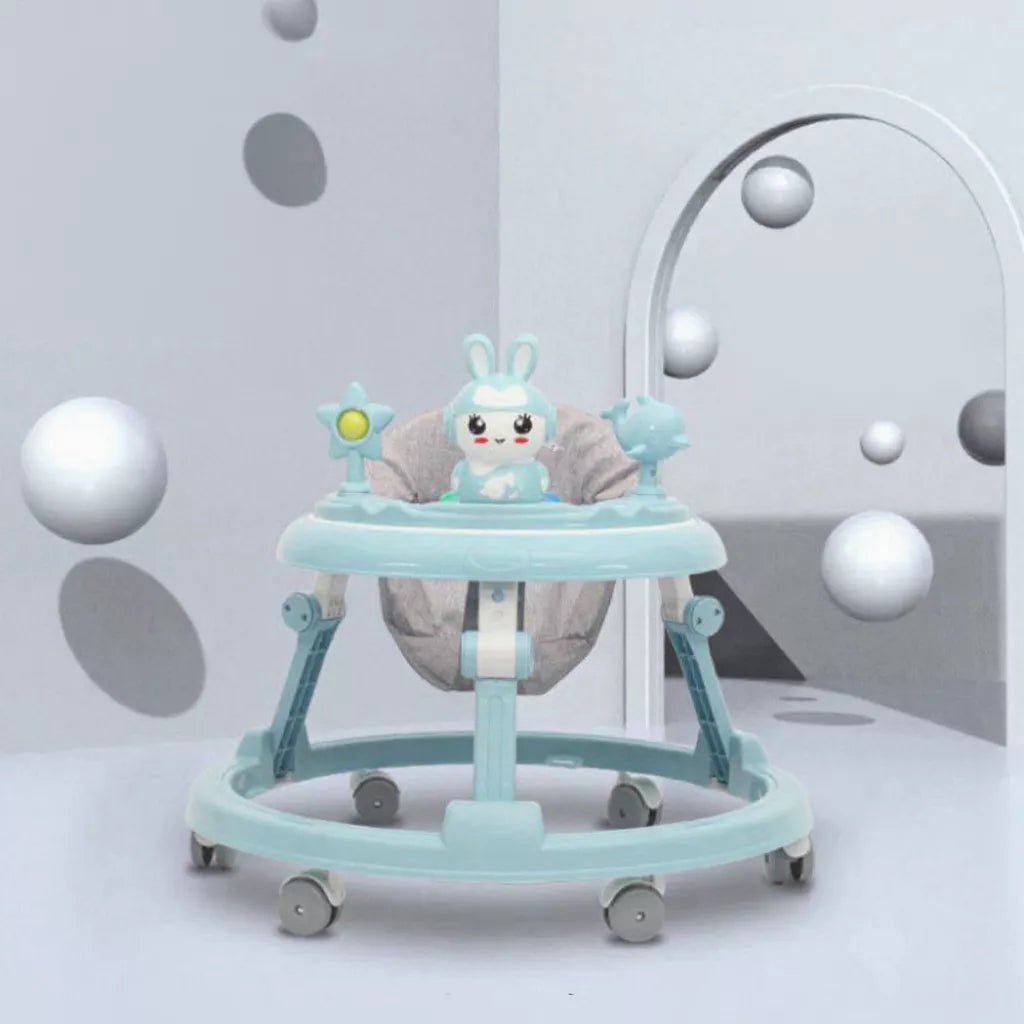 3-in-1 Round Baby Walker, 360 Degree Rotating, Safe and Convenient