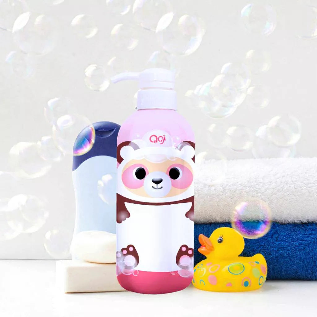 Agi 200/700ml shower gel and shampoo - 2 in 1 full body shower gel for babies, safe and gentle