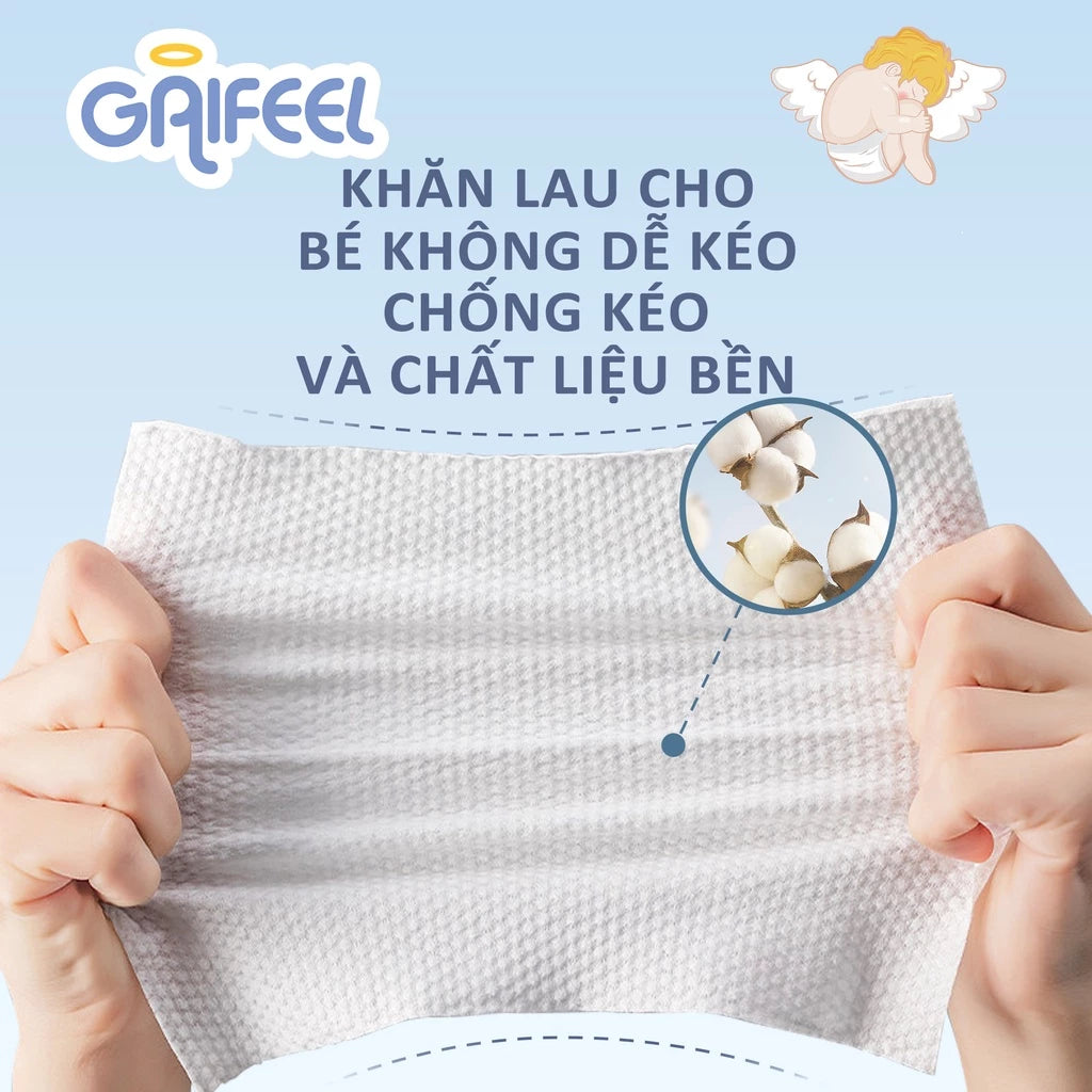 GAIFEEL Baby Wet Wipes Fragrance Free Alcohol Free Parabens Free