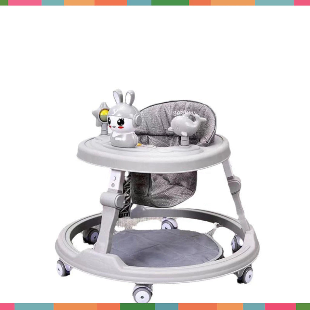 3-in-1 Round Baby Walker, 360 Degree Rotating, Safe and Convenient