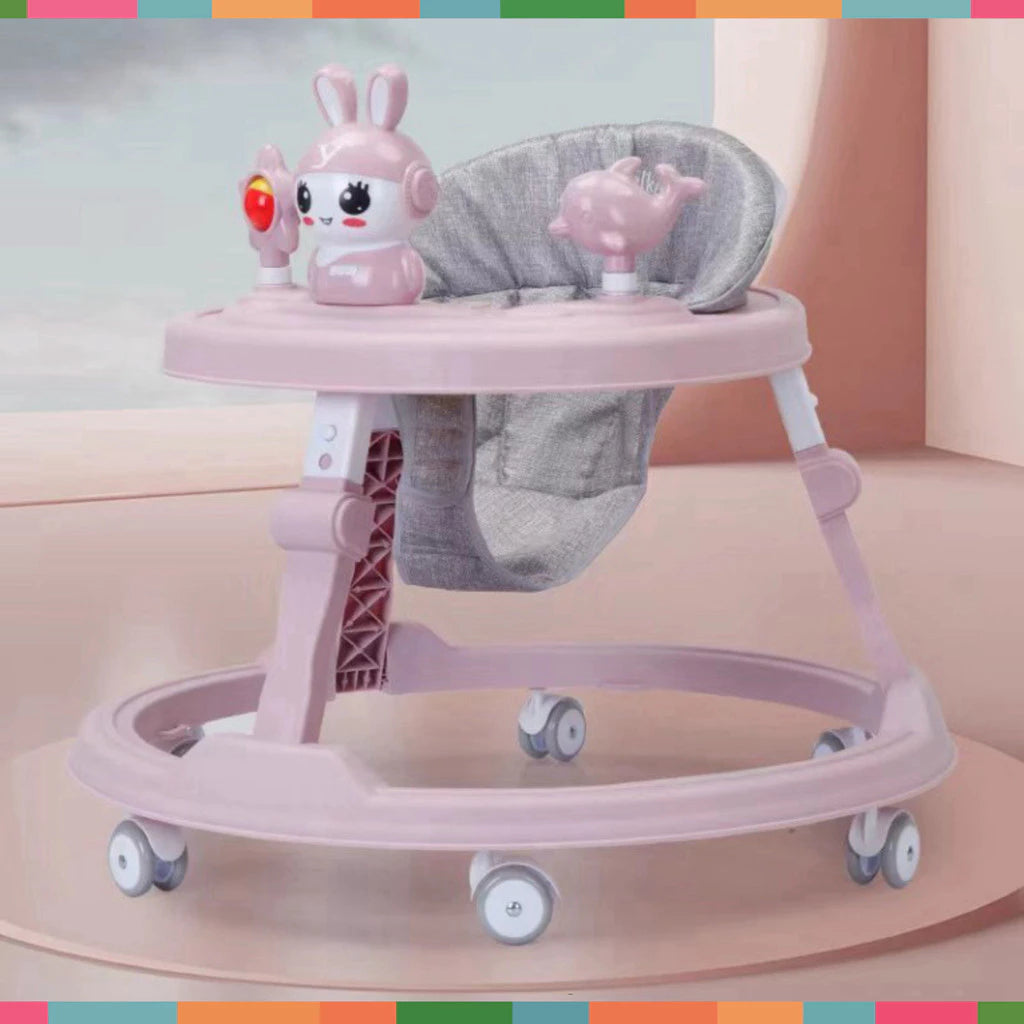 3-in-1 Round Baby Walker, 360 Degree Rotating, Safe and Convenient