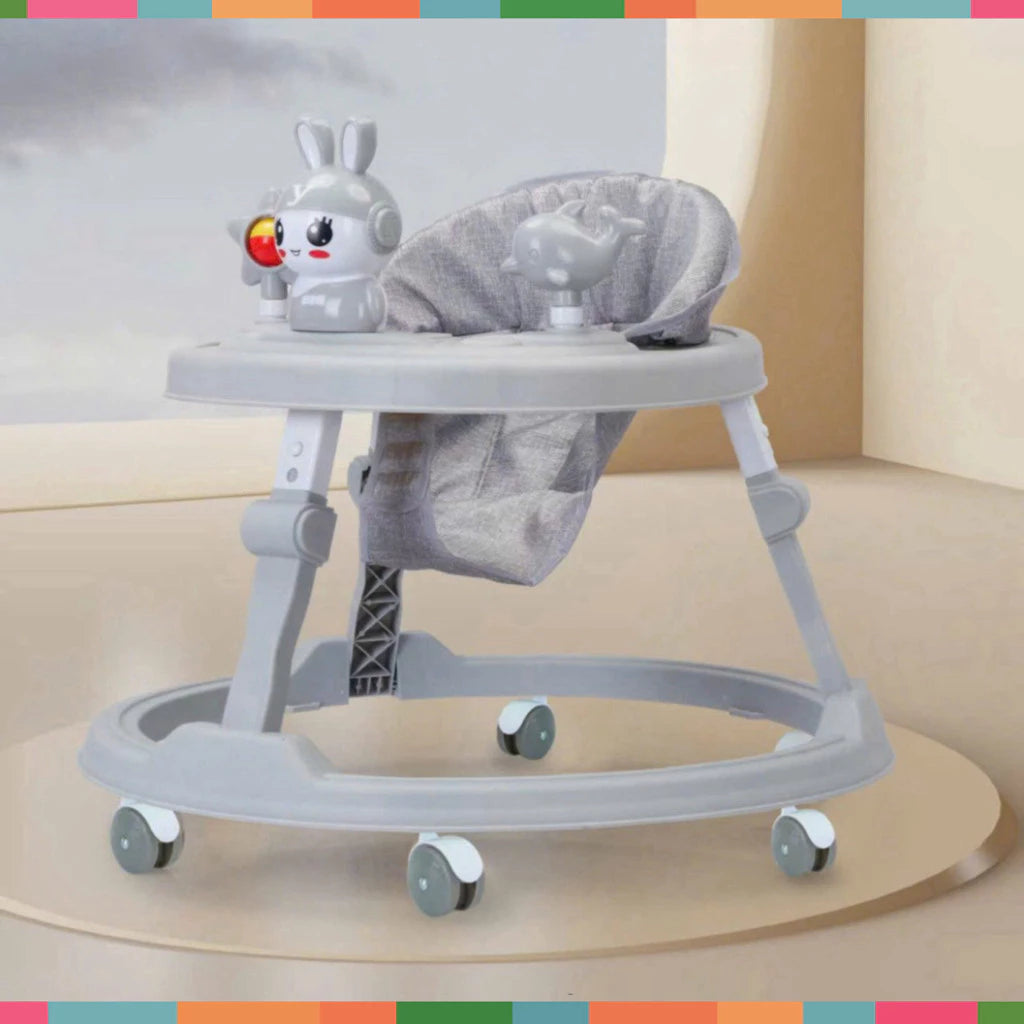 3-in-1 Round Baby Walker, 360 Degree Rotating, Safe and Convenient