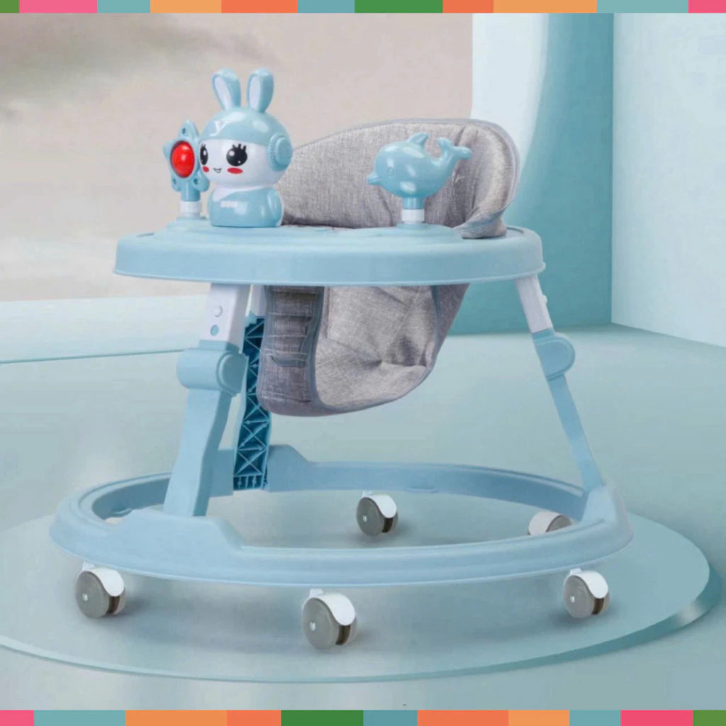 3-in-1 Round Baby Walker, 360 Degree Rotating, Safe and Convenient