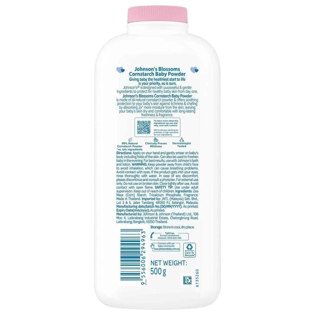 Johnson's Blossoms Cornstarch Baby Powder 500g