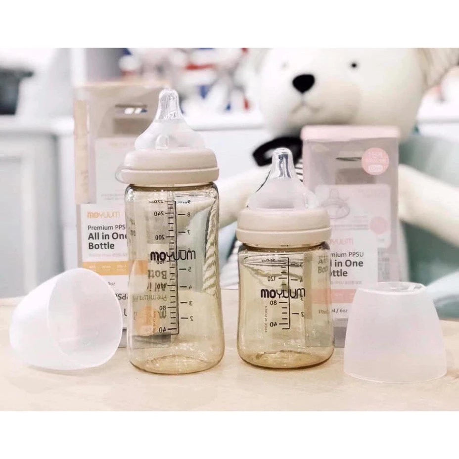 Moyuum Smooth Baby Bottle Without Pattern - Safe PPSU Plastic Size 170ml/270ml