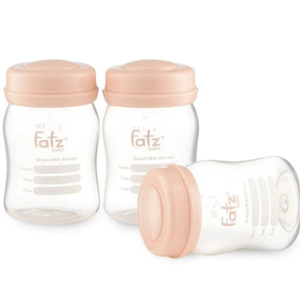 Fatzbaby Milk Storage Bottles Set of 3 Wide Neck Breast Milk Storage Bottles, Easy to Clean FB0120NH 150ml Bottle