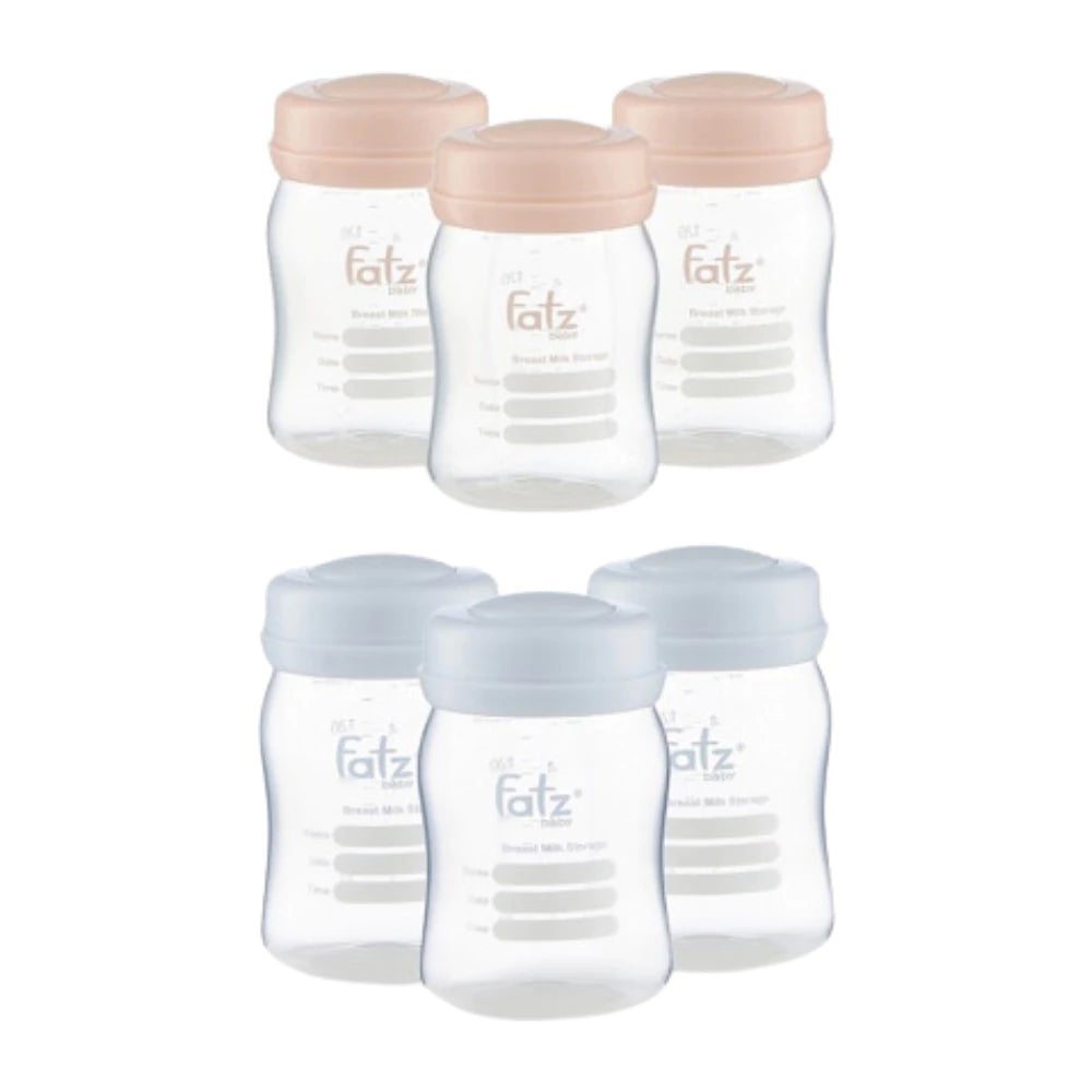 Fatzbaby Milk Storage Bottles Set of 3 Wide Neck Breast Milk Storage Bottles, Easy to Clean FB0120NH 150ml Bottle