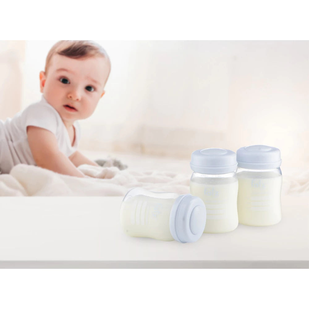 Fatzbaby Milk Storage Bottles Set of 3 Wide Neck Breast Milk Storage Bottles, Easy to Clean FB0120NH 150ml Bottle