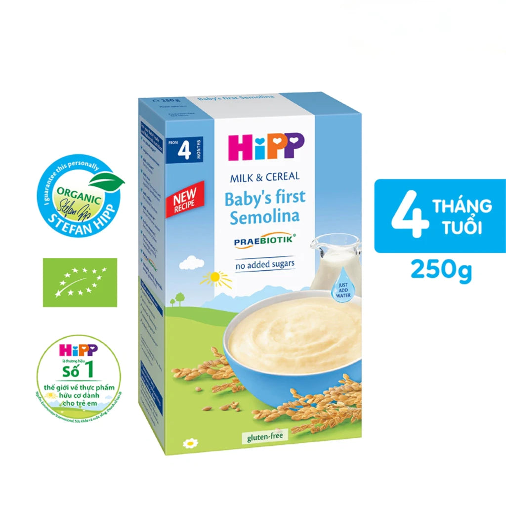HiPP baby cereal with added fiber to aid digestion 250g - For babies from 4 months, many flavors