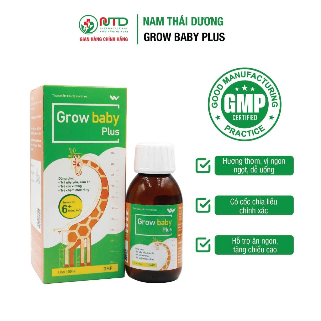 Grow Baby Plus Height Support Syrup – Supplements Calcium, Zinc, Lysine and helps children eat well