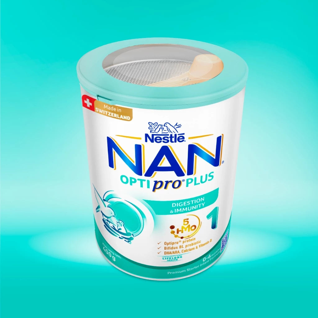 Nestlé NAN OPTIPRO PLUS 1 Powdered Milk 400g/can with 5HMO Made in Switzerland