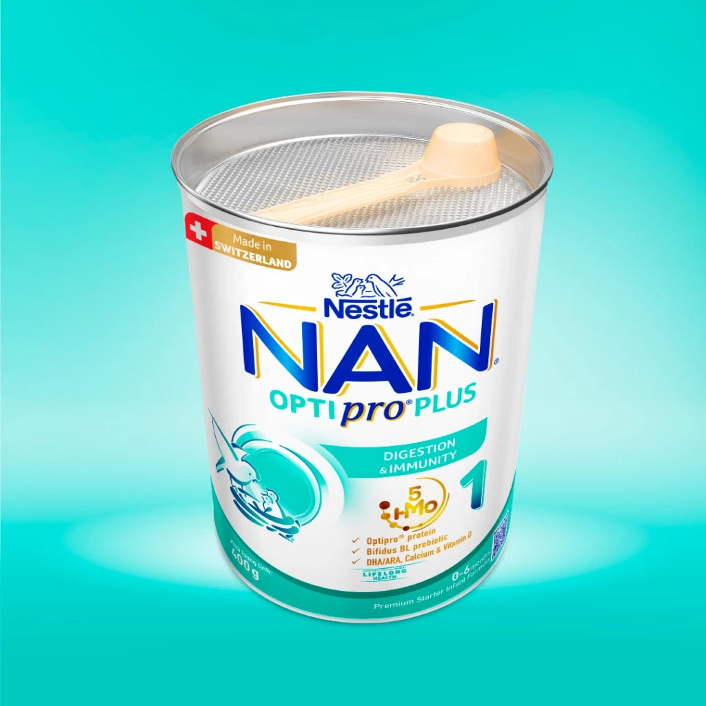 Nestlé NAN OPTIPRO PLUS 1 Powdered Milk 400g/can with 5HMO Made in Switzerland