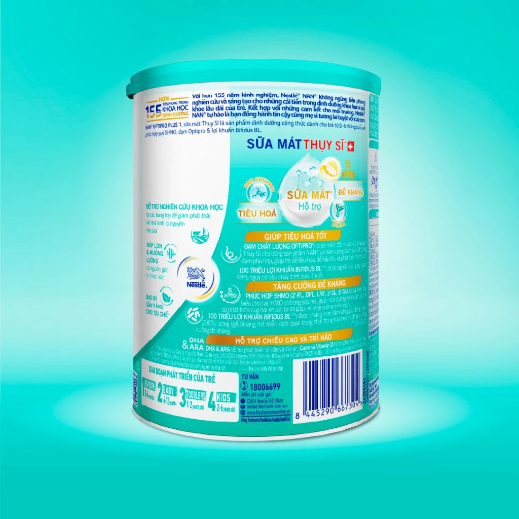 Nestlé NAN OPTIPRO PLUS 1 Powdered Milk 400g/can with 5HMO Made in Switzerland